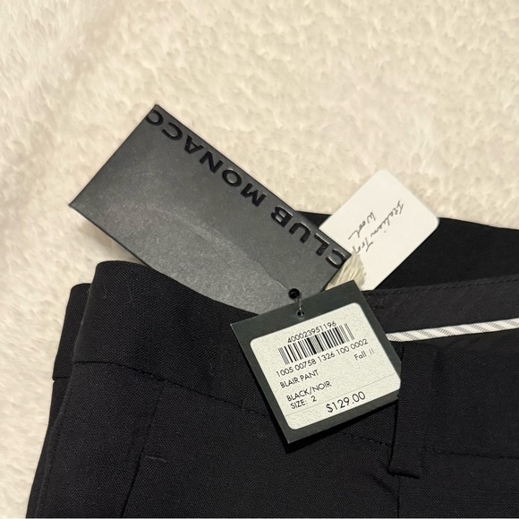 Club Monaco Black Tailored Wide-Leg Pants - Picture 3 of 5